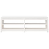  Klupa za cipele bijela 160 x 36,5 x 50 cm od masivne borovine | shoptok.hr