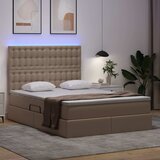 Krevet s prostorom za pohranu s LED-om Kapućino 140 x 200 cm | Eponuda.ba