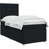  LED okvir za krevet s madracem Crna 100 x 200 cm Tkanina | shoptok.hr