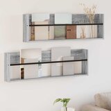  Polica za časopise s policom 2 pcs Siva Sonoma 100 x 12 x 30 cm | shoptok.hr