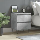 The Living Store Nočna omarica betonsko siva 40x35x50 cm inženirski les - Nočna Omarica, (21433441) Cene