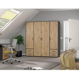 Rauch Möbel omara s klasičnimi vrati, siva, hrast artisan | Shoptok.si