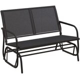  Vrtna klupa za ljuljanje crna 120,5x76x86,5 cm tekstil i čelik | Eponuda.ba
