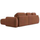 Makamii Sklopiva/s prostorom za odlaganje kutna garnitura od bouclé tkanine boja terakote (s desnim kutom/s ležaljkom) Pele – | shoptok.hr