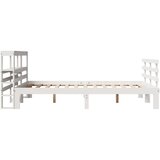  Okvir za krevet s uzglavljem bijeli 150 x 200 cm borovina | shoptok.hr