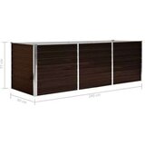 vidaXL Visoka greda rjava 240x80x77 cm pocinkano jeklo | Shoptok.si