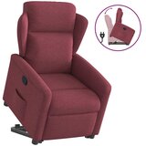  Naslonjač na podizanje od tkanine crvena boja vina | shoptok.hr