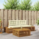  Set vanjskih sofa s jastukom 3 Komad Prirodna i krem | shoptok.hr