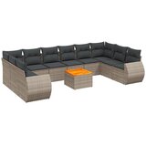  11-dijelni set vrtnih sofa od poliratana s jastucima sivi | shoptok.hr