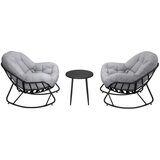 Bessagi Garden Set Za Balkon Isabel, Svetlo Siva, Črna, 3-Delno | Shoptok.si