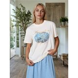 Sinsay Pamučna majica s printom | shoptok.hr