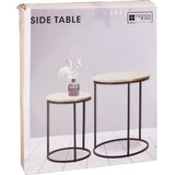  Kolekcija Home & Styling 921671 set 2 klubskih mizic – MDF plošča z lesnim učinkom, kovinski okvir, črno-rjava | Shoptok.si