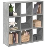 vidaXL Pregrada s knjižno omaro betonsko siva 102x29x103,5cm inž. les, (22009662) | Shoptok.si