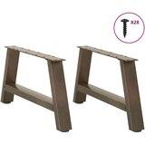  Noge za klub stolić A-oblika 2 kom 70 x (30-31) cm čelik - Prirodna 70 x (30-31) cm 1 | shoptok.hr