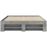  Okvir kreveta boja betona 140x190 cm od konstruiranog drva | shoptok.hr