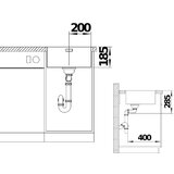 Blanco solis 400-IF inox, dorada četkom 440x440/185 mm | ePonuda.com