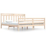  Posteljni okvir iz trdnega lesa 200x200 cm, (20648064) | Shoptok.si