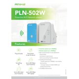 Amiko Mrežna vtičnica za električno omrežje 500 Mb/s, LAN / WiFi, komplet - PLN-502W | Shoptok.si