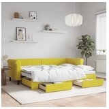 vidaXL Izvlečna dnevna postelja s predali rumena 80x200 cm ž Cene