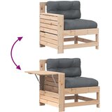  Vrtna sofa s naslonom za ruke i jastukom od masivne borovine | shoptok.hr
