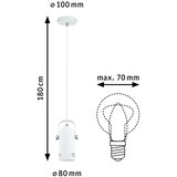 PAULMANN 79767 - Luster LAVEA na sajli, 1xE27/15W, 230V, bela | Eponuda.com
