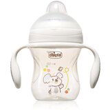 Chicco Transition Cup 4m+ šalica za učenje pijenja s ručkama Grey 200 ml | shoptok.hr