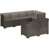  Kauč za vrt s 7 sjedala u rattan izgledu PP Svjetlosiva | shoptok.hr