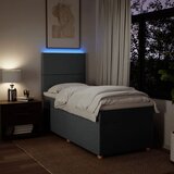  Krevet s oprugama i madracem tamnosivi 100 x 200 cm od tkanine | shoptok.hr