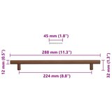  Ručke za ormarić 5 kom brončane 224 mm od nehrđajućeg čelika | shoptok.hr