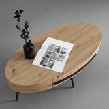 Bessagi Home klubska miza emilia, barva hrasta, 120x60 | Shoptok.si