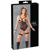 Cottelli Bondage - telo s kovinskim obročem in ročnimi okovi (črno) | Shoptok.si