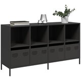  Komoda crna 135x39x73,5 cm hladno valjani čelik | shoptok.hr