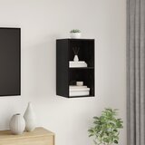 vidaXL stenska omarica za TV črn hrast 37x37x72 cm | Shoptok.si