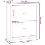 Komoda siva 83 x 41,5 x 100 cm od masivne borovine | shoptok.hr