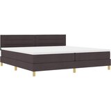  LED Box Spring Krevet Tamno smeđa 200 x 200 cm tkanina | shoptok.hr