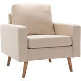 The Living Store Fotelj iz krem blaga - Fotelj, (21420449) | Shoptok.si