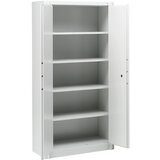 C+P Jeklena omara, ognjevarna, v skladu z DIN 4102, VxŠxG 1950 x 930 x 500 mm, svetlo sive barve | Shoptok.si