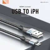 Kabel KONFULON Joko DL40 3A USB na iPhone Lightning sivi 1m