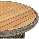  3-dijelni vrtni bistro set od poliratana s jastucima sivi | shoptok.hr