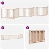 vidaXL Vrata za pse s vratašcima 6 panela sklopiva 480 cm drvo topole | shoptok.hr