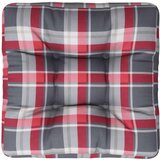  Jastuk za palete crveni karirani 58 x 58 x 10 cm od tkanine | shoptok.hr