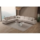 Atelier Del Sofa Aries Modular XL ugaona garnitura na razvlačenje 400 × 315 cm, boja kafe s mlekom | Eponuda.com