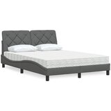 vidaXL Krevet s madracem tamnosivi 140x190 cm od tkanine Cijene