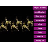 vidaXL LED jelene med 180 LED 6 pcs Zlata 64 x 42 x 15 cm PET | Shoptok.si