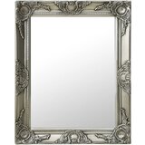 Maison Chic Stensko Ogledalo - Zrcalo - Kozmetično ogledalo v baročnem stilu 50x60 cm srebrno, (21697784) | Shoptok.si