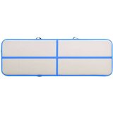  Napihljiva gimnastična podloga s tlačilko 500x100x15 cm modra | Shoptok.si
