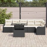  Set sofe s jastukom 7 pcs Crna Poli ratan | shoptok.hr