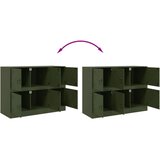  Komoda olivno zelena 99x39x73 cm jeklo | Shoptok.si
