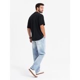 Ombre Men's cotton LOOSE FIT t-shirt with round neckline - black | Eponuda.ba