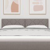  LED uzglavlje dizajn dijamantnih blokova taupe 144 cm tkanina | shoptok.hr